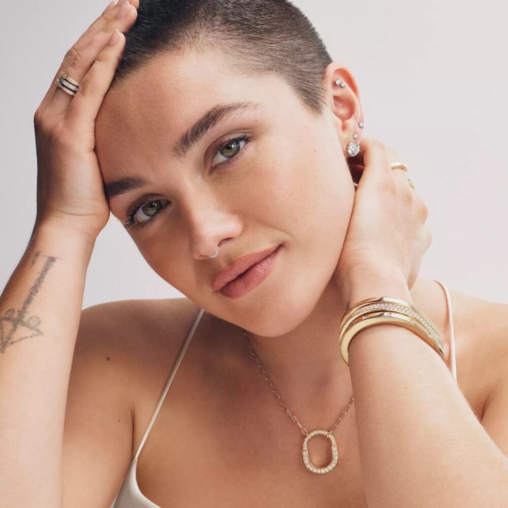 Kylanti kino žvaigždė Florence Pugh yra „Tiffany & Co“ ambasadorė