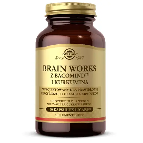 Solgar Brain Works With Bacomind and Curcumin 60 kapsulių 15734