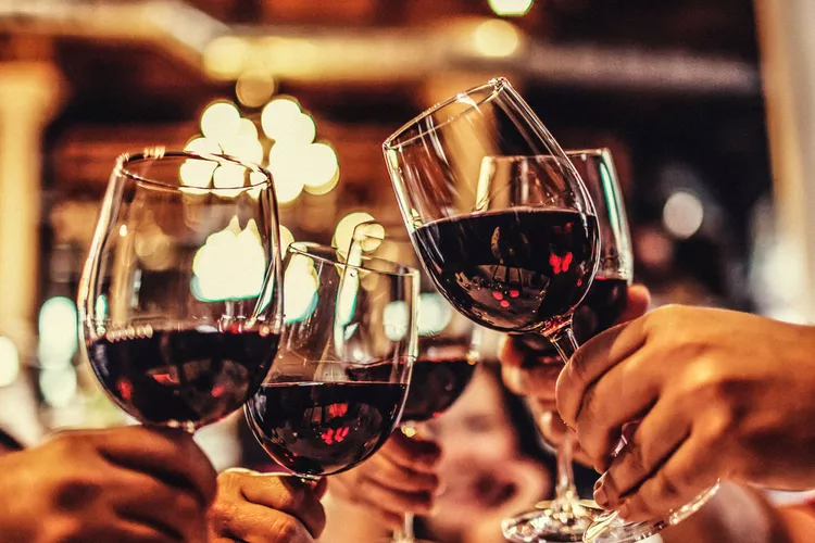 Itališko vyno buteliai